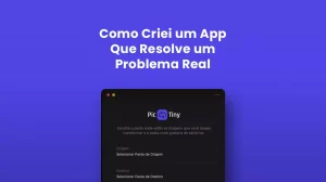 Pictiny, um app que auxilia no redmensionamento e conversão de imagens.